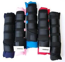 AMIDALE HORSE STABLE BOOTS/WRAPS, HORSE TRAVEL BOOTS, 5 COLORS, SET OF 4 BOOTS