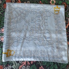Pale Blue Silk Scarf Snaffle