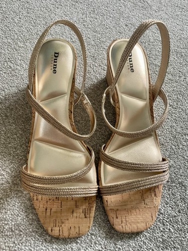 Dune gold kali wedge - gold, sandals