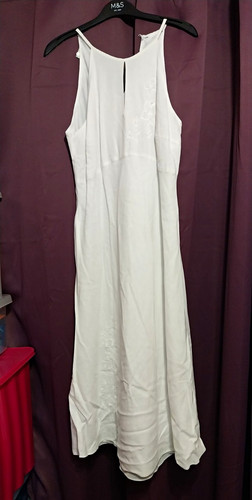 White satin chemise - satin,