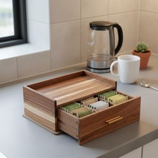 Wooden Tea Bag Storage Box