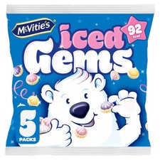 2 x McVitie's Iced Gems Biscuits Multipack 5 x 23g McVitie's biscuits