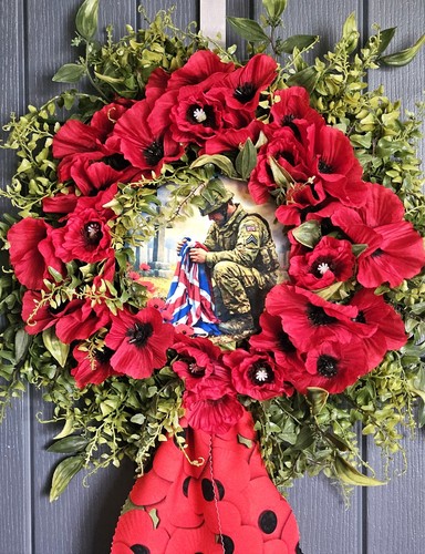 Poppy wreath remembrance day - poppy,