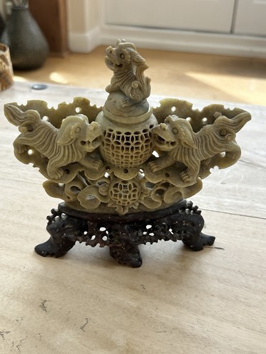 Chinese soapstone incense - soapstone,
