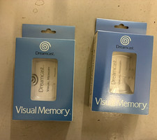 Official Sega Dreamcast White VMU Visual Memory Unit Boxes With Instructions x 2