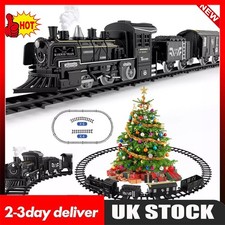 Electric Large Classic Train Set Rail Track Carriages Kids Vehicle Toy Gifts