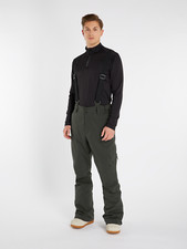PROTEST MIIKKA Mens Hunter Green Snow Ski Board Salopettes Pants