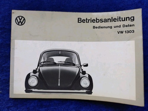 1303 operating instructions - vw,
