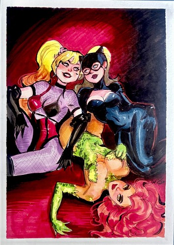 Gotham sirens original art - sirens, by