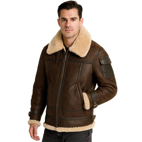 Men brown raf bomber - men's,