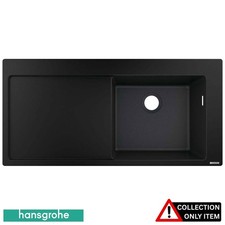Hansgrohe S51 450 1.0 Bowl Stone Grey Granite Kitchen Sink & Drainer LHD