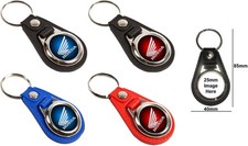 Leather Look Key Fob, Key Ring, Fits Honda
