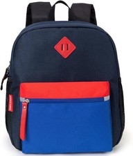 HawLander Little Kids Backpack, Toddler School Mini size - Toddler, Navy Blue 