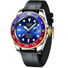 LIGE Men Quartz Watch Brand
