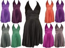 Ex JANE NORMAN Retro 50s Marilyn Monroe PinUp Style Halterneck Dress. Sizes 8-16