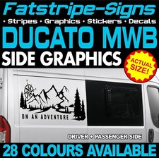 to fit FIAT DUCATO L2 MWB MOUNTAINS STICKERS GRAPHICS DECAL CAMPER VAN MOTORHOME