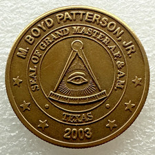 Masonic Token Medallion Coin -