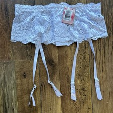 Bnwt White Sexy Lace Suspender