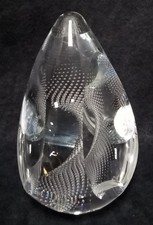Art Glass Bubble Spiral Teardrop Paperweight Art Sculpture H15cm D8.5cm 1.2kg 