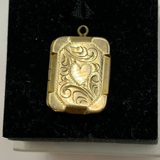 Antique 9ct Gold Back & Front Double Sided Picture Locket In Rectangular Form 