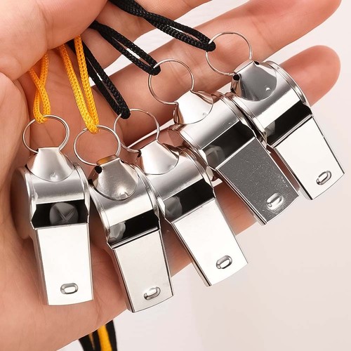 Metal referee whistle with - x,