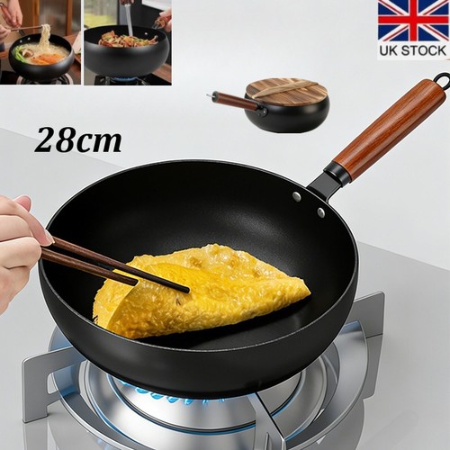 Cast iron wok - , non-stick