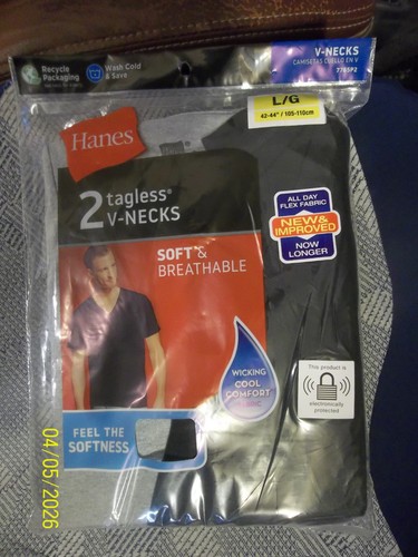HANES~MENS~2-PACK~TAGLESS~V