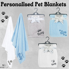 Personalised Pet Blanket Cosy Puppy Kitten Throws Snuggle Dog Or Cat Comforter