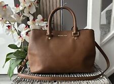 MICHAEL KORS SUTTON Satchel Bag In Tan Saffiano Leather Handbag