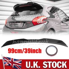 For Peugeot 208 308 Hatch Estate Rear Roof Trunk Wing Spoiler  Lip Glossy Black