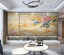 3D Luxury Floral Background Self-adhesive Removeable Wallpaper Wall Mural
