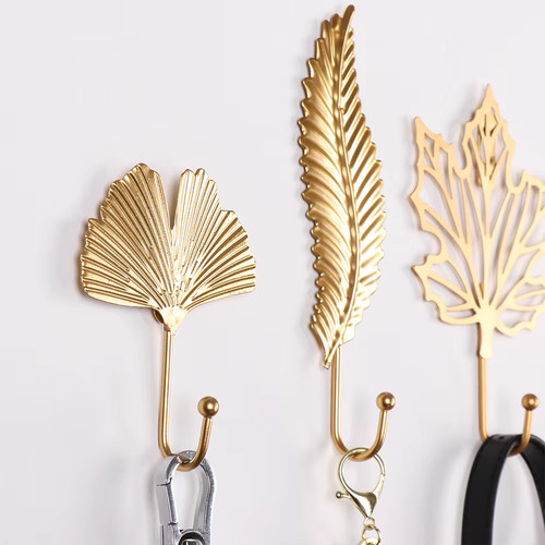 Leaf shape wall hook - shape, wrought