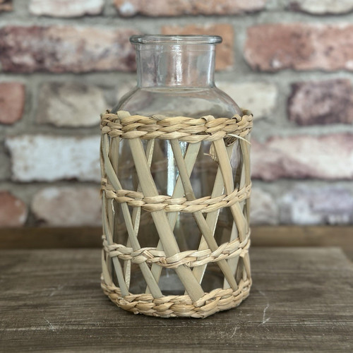 Decorative clear glass bottle - decorative,