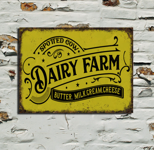 Spotted cow dairy farm - dairy,