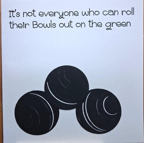 Lawn bowls card - card., green