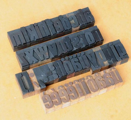 Alphabet 42 letterpress - alphabet, 1.42"