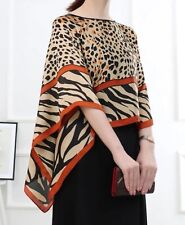 Classy  Fine Quality Satin Silk Kaftan /Kimono /Tunic Poncho Womens Free Size