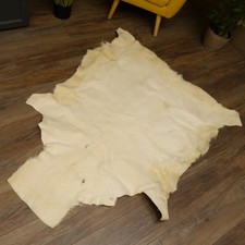 Fallow Deer White Fur Deer Skin Rug Carpet Decor Length 150 Cm