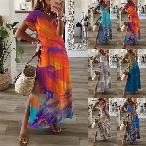 Womens boho floral maxi - boho, dress