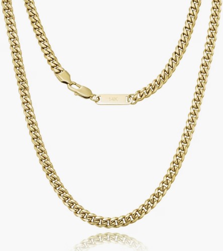 14k gold cuban link chain - 14k,
