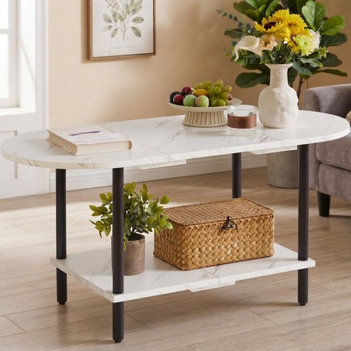 Stylish oval coffee table with - coffee,