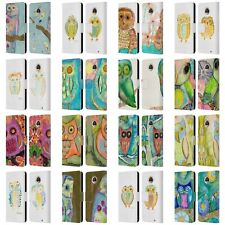 OFFICIAL WYANNE OWL LEATHER BOOK WALLET CASE COVER FOR MOTOROLA PHONES