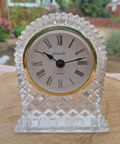 Vintage lead cristal clock - lead,