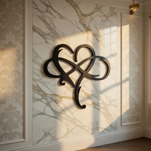 Modern heart wooden wall - modern,