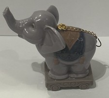 Vintage Lladro Circus Star Elephant Ornament 3" Tall #6388 Spain 1996 Purple 