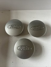 Ford Genuine Alloy Wheel Centre Caps X3 AB31-1000-BB SILVER