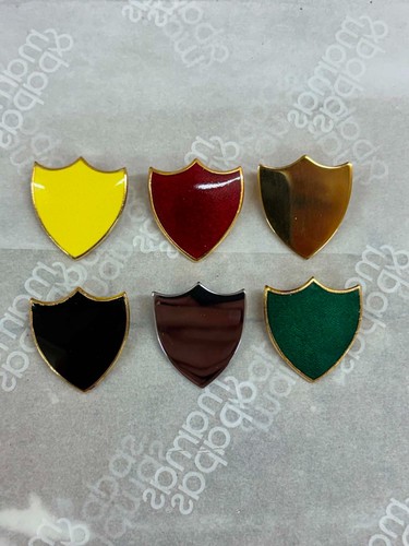 Blank shield school pin badge - school,