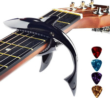 Junlego Guitar Capo Zinc Alloy Guitar Capo Shark Capo for Acoustic 