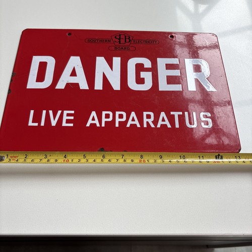 Vintage enamel sign danger - vintage,