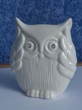 White Ceramic Owl Ornament